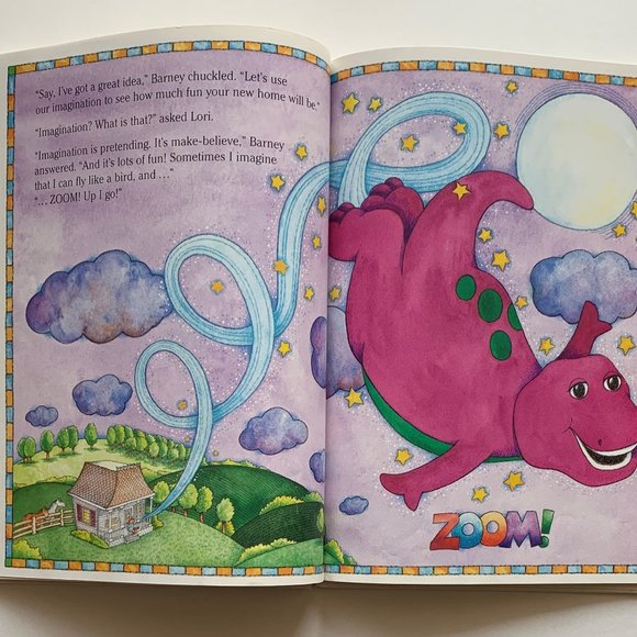 Vintage 1990s Barney Books: Just Imagine with Barney & Barney's Trick or Treat - Picture 6 of 16